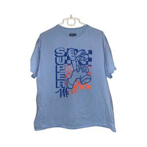 Sz.XL*Super Mario*Light Blue T-Shirt W/ Mario On Front